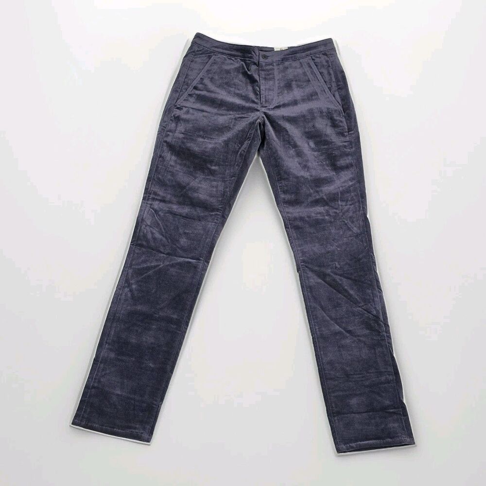 AG Adriano Goldschmied Men’s Navy Cotton Velour Pants Size 32 Straight Leg